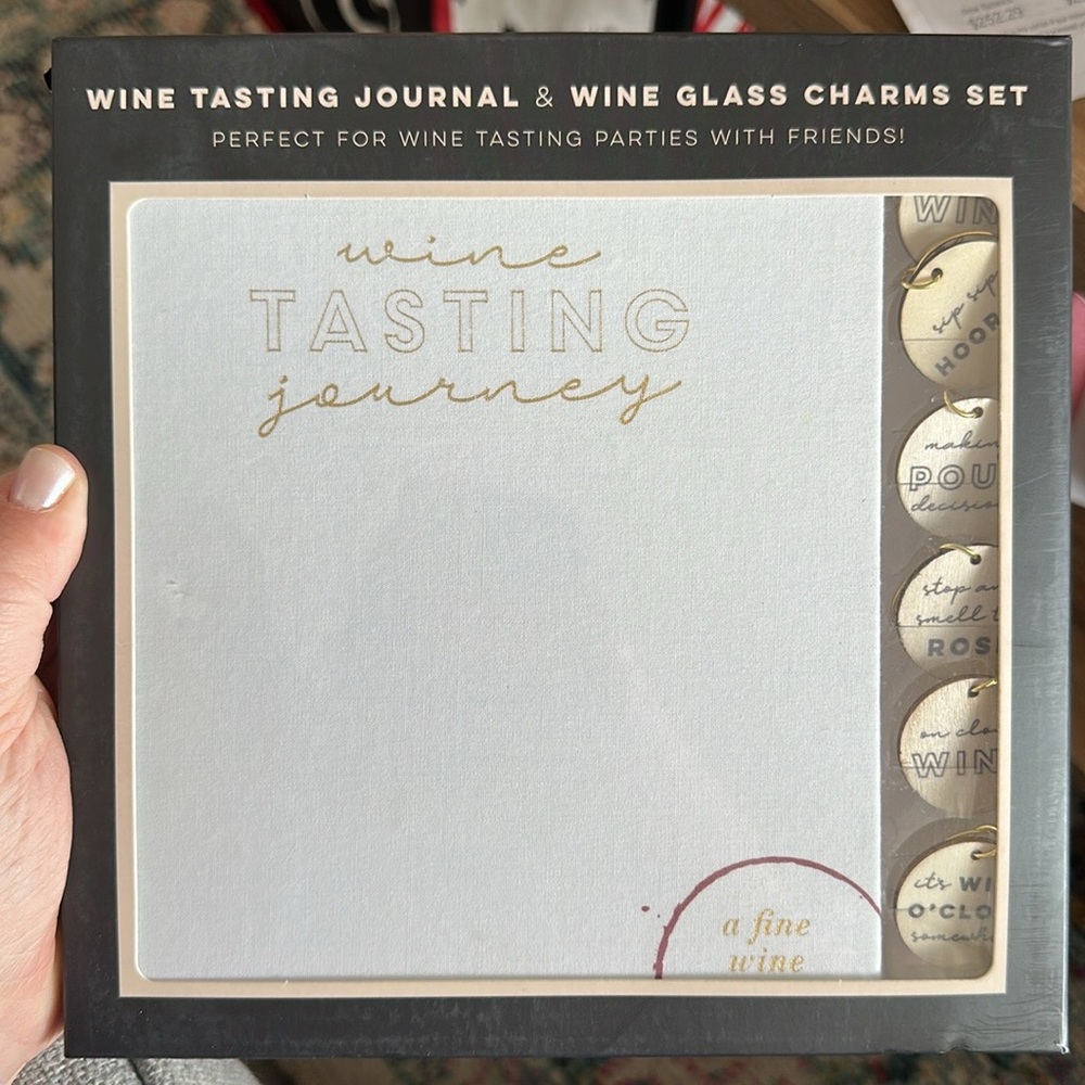 ☔️Wine Tasting Journal & Wine Glass Charms Set